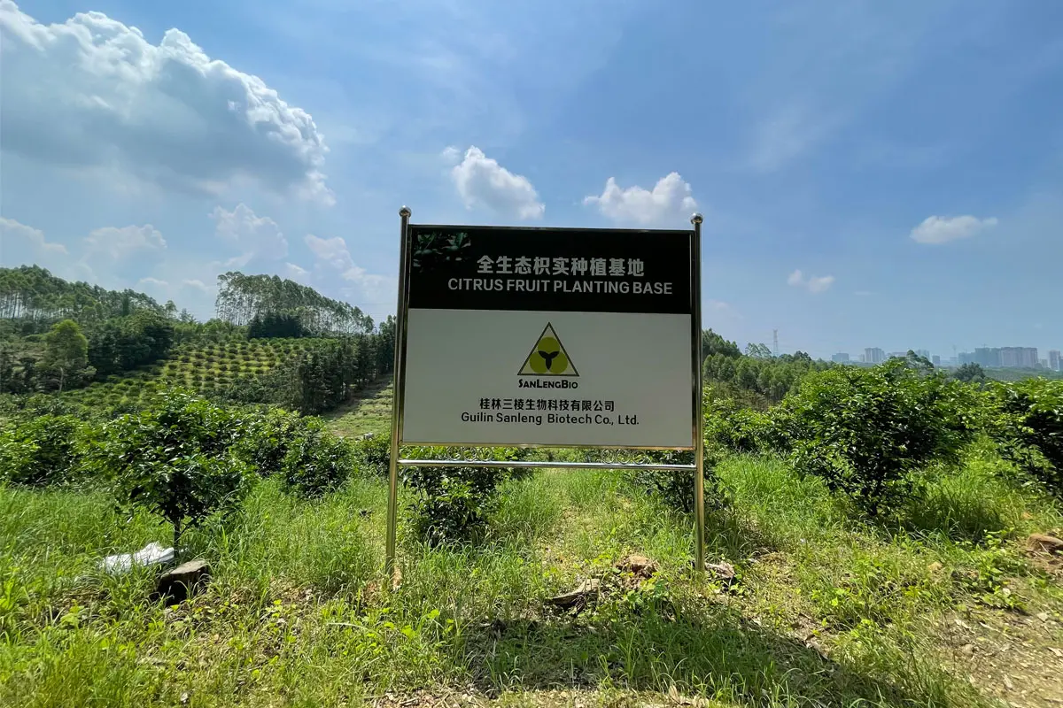 SanLengBio Citrus cultivation base sign for Neohesperidin raw material supply